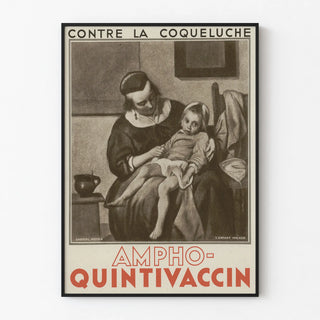 Vintage Poster Against Whooping Cough - Ampho-Quintivaccin