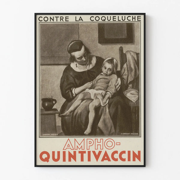Vintage Poster Against Whooping Cough - Ampho-Quintivaccin