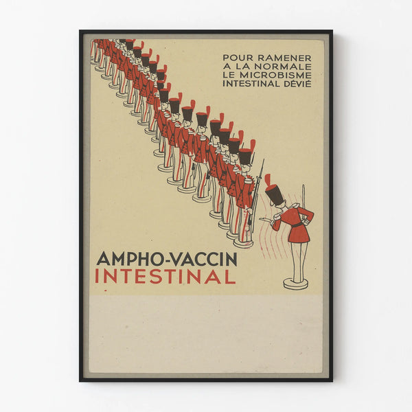 Vintage poster Ampho-Vaccin Intestinal wall decoration