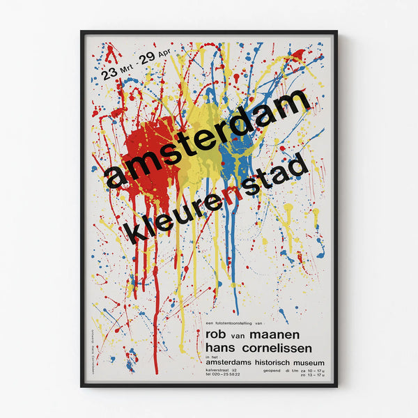 Colorful Amsterdam Kleurenstad poster for modern wall decoration