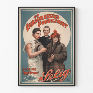Vintage comedy poster « An Embarrassing Predicament »