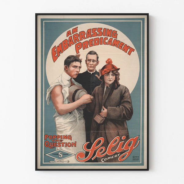 Vintage comedy poster « An Embarrassing Predicament »
