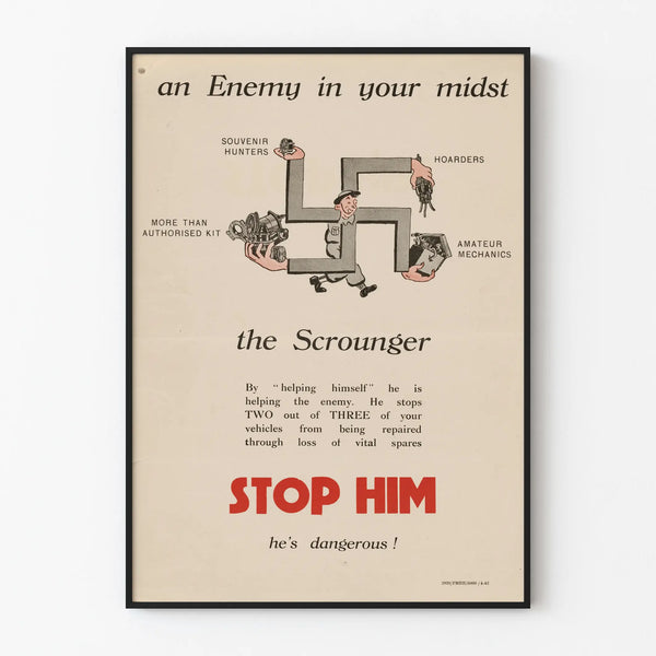 Vintage poster "An Enemy in Your Midst" - Retro wall decoration Artem Legrand