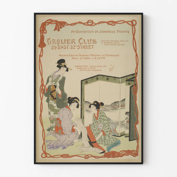 Japanese Prints Exhibition Poster Grolier Club
