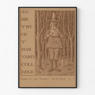Vintage Historical Harvard College Poster