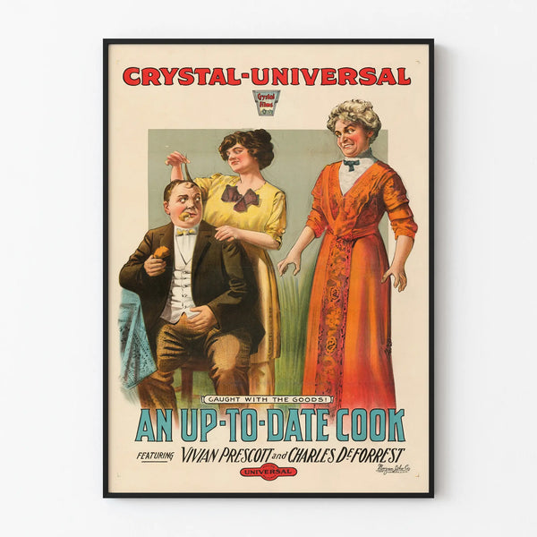 Vintage poster for kitchen wall decoration: An Up-To-Date Cook