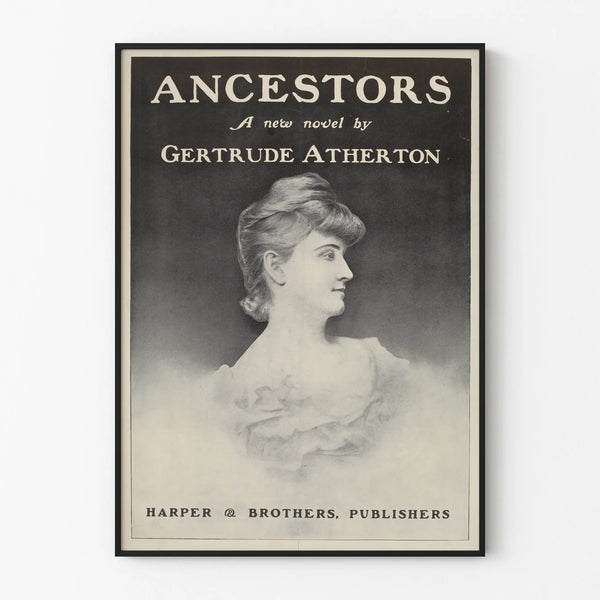 Vintage poster Ancestors by Gertrude Atherton for wall decoration