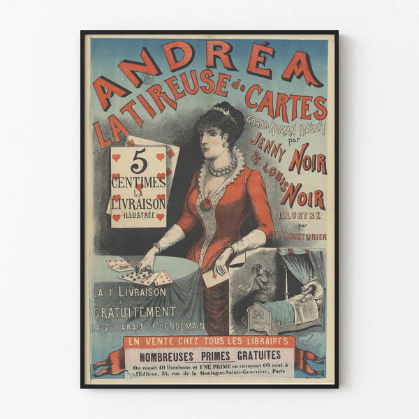 Vintage Poster Andréa Card Reader – Retro Wall Decoration
