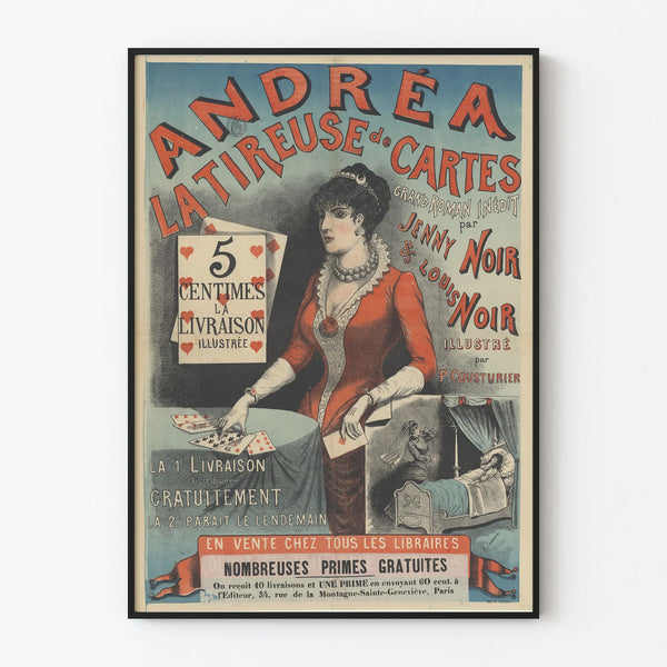 Vintage Poster Andréa La Tireuse de Cartes - Wall Decoration Poster