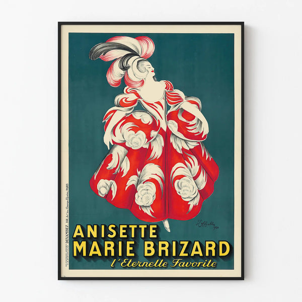 Vintage poster Anisette Marie Brizard - Elegant wall decoration