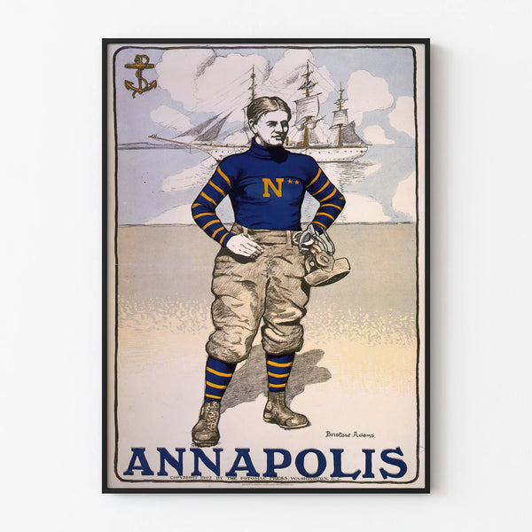 Vintage Annapolis Navy 1902 Poster - Nautical Wall Decoration