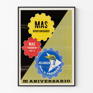 Vintage Poster for the 3rd Anniversary of the Alliance for Progress