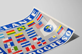 Wall Poster Alliance for Progress with Latin American Flags — artwork view