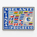 Wall Poster Alliance for Progress with Latin American Flags — framed artwork on a wall