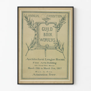 Vintage Poster for the Annual Exhibition of the Guild of Book Workers 1917