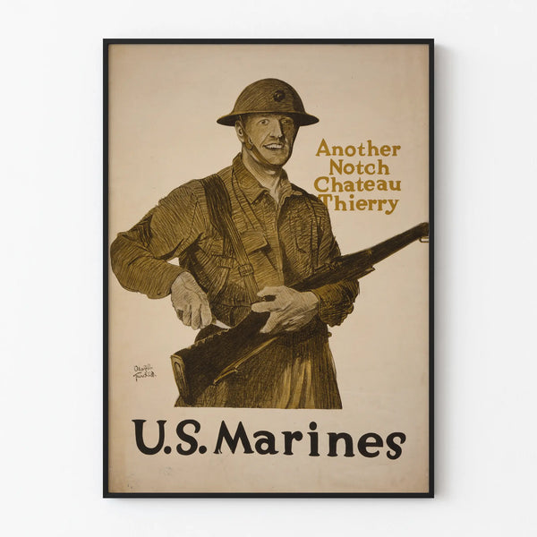 Vintage Poster of U.S. Marines Château Thierry