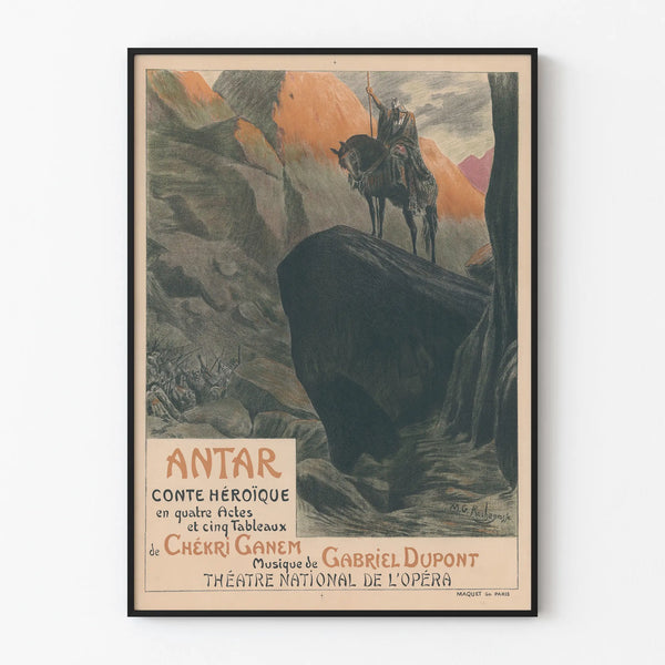 Vintage Poster Antar Conte Heroic by Chékri Ganem and Gabriel Dupont