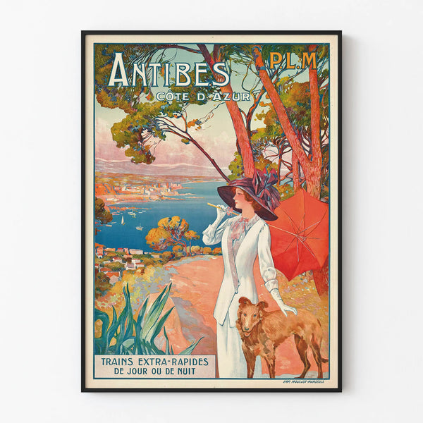 Vintage poster of Antibes Côte d’Azur - Retro wall decoration