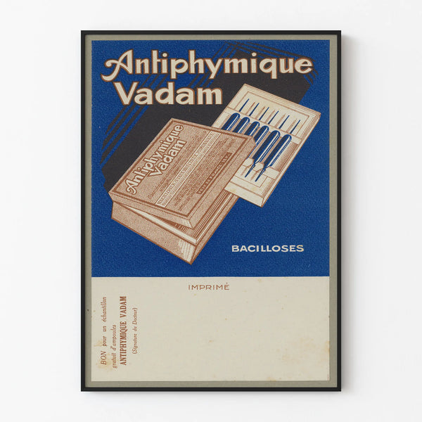 Vintage Poster Antiphymique Vadam for Wall Decoration