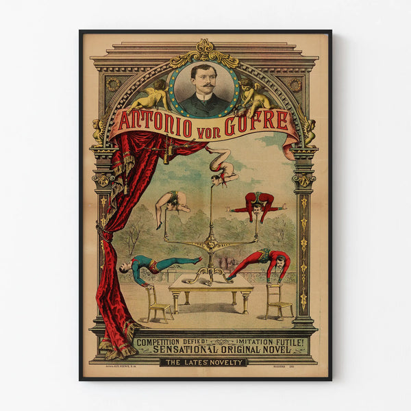 Vintage poster Antonio von Gofre - Spectacular acrobatics and balances