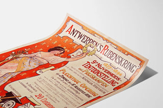 Vintage Poster of the 9th Antwerpens Rubenskring Industrial Exhibition 1896