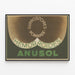 Vintage medical poster Anusol for hemorrhoids — framed artwork on a wall