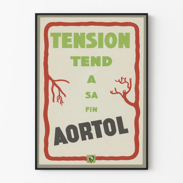 Vintage Poster Health, Blood Pressure, and Aortol