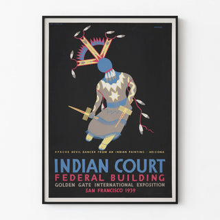 Poster Apache Devil Dancer - Authentic Indian Wall Decoration