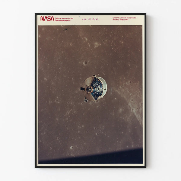 Apollo 11 Modules in Lunar Orbit NASA Poster