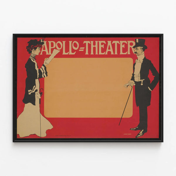 Vintage Apollo Theater Poster - Artistic Wall Decoration — framed artwork on a wall