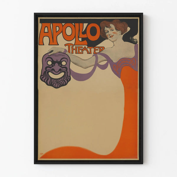 Vintage Apollo Theater poster artistic wall decoration