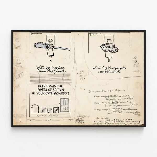 Vintage Poster Mobilization Home Salvage Corps — framed artwork on a wall