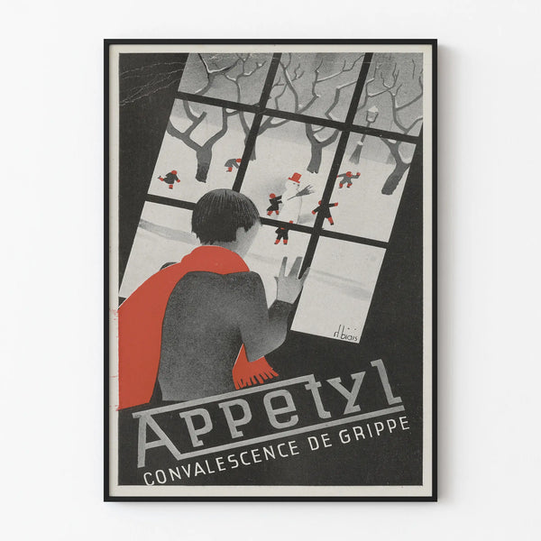 Vintage poster Appetyl for convalescence from the flu