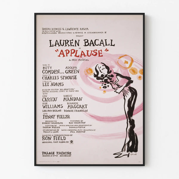 Vintage Musical Poster Applause with Lauren Bacall