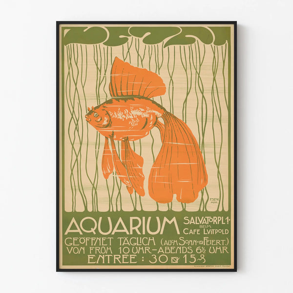 Vintage Aquarium Salvatorplatz Decorative Poster