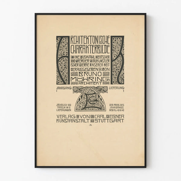Art Nouveau Poster Bruno Möhring - Architectural Wall Decoration