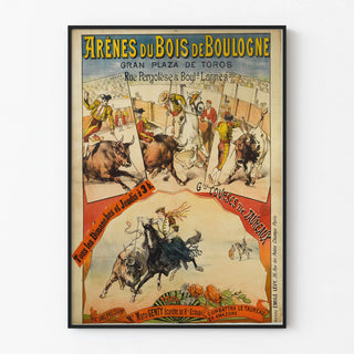 Poster of the Arenas of the Bois de Boulogne - Bullfighting and equestrian show