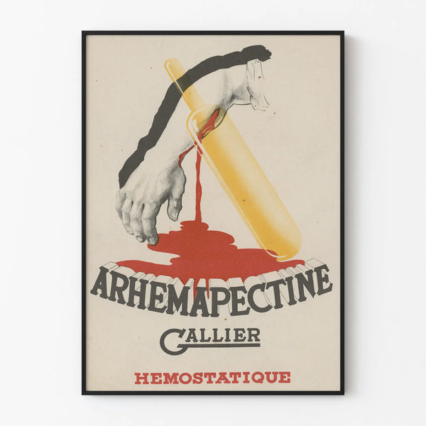 Vintage poster Arhemapectine Gallier - Medical wall decoration