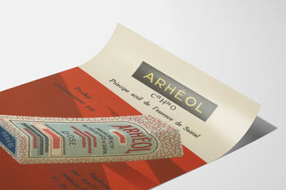Vintage advertising poster for Arhéol and Sandalwood essence