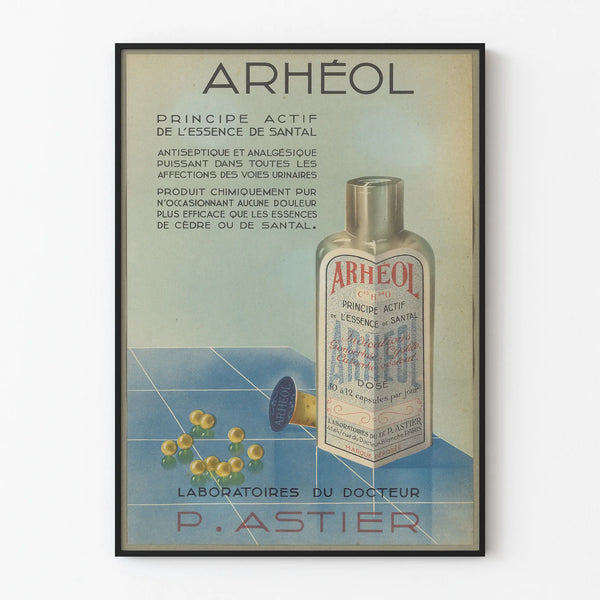 Vintage Poster Advertising Arhéol - Pharmaceutical Wall Decoration