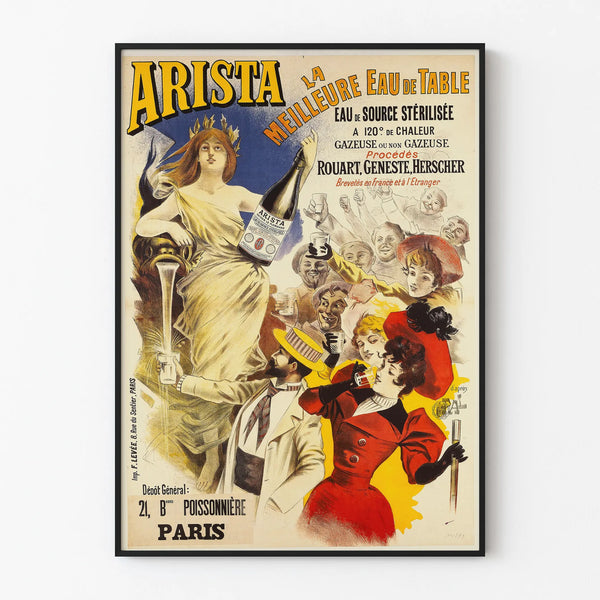 Vintage poster Arista Table Water - Retro wall decoration