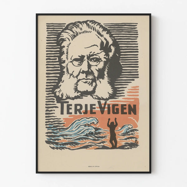 Vintage poster of Terje Vigen - Nordic wall decoration