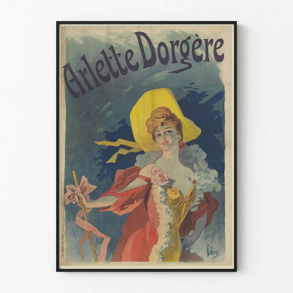 Vintage Poster of Arlette Dorgère in Elegant Costume
