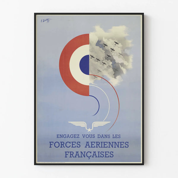 Vintage Poster of the French Air Force - Military Wall Decoration