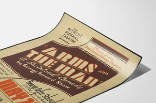 Vintage theatre poster Arms and the Man