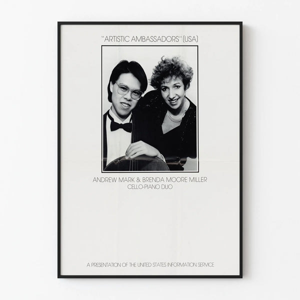 Poster Duo Violoncello and Piano Andrew Mark & Brenda Moore Miller