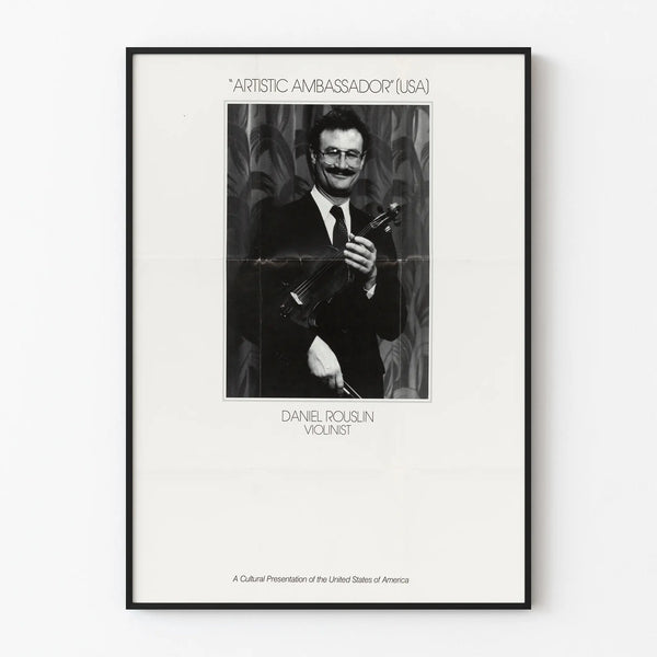 Vintage poster of Daniel Rouslin, violinist and artistic ambassador, USA