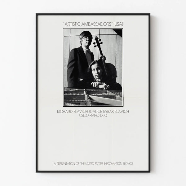 Richard Slavich & Alice Rybak Slavich cello-piano duo poster