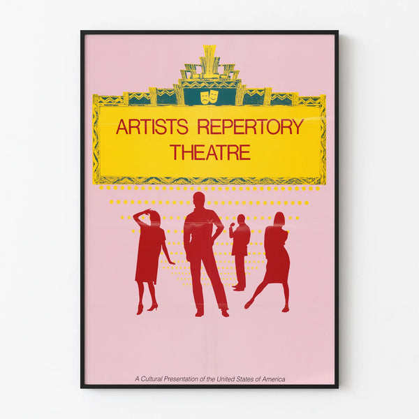 Vintage poster of Artists Repertory Theatre for wall decoration