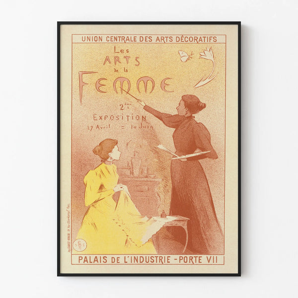 Vintage Poster Les Arts de la Femme - Retro Wall Decoration Exhibition